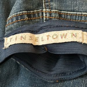 Tinseltown, barley worn , outgrew them , ripped flare jeans